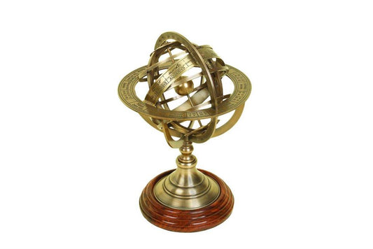 BRASS BRASS COMPASS ARMILLARY GLOBE