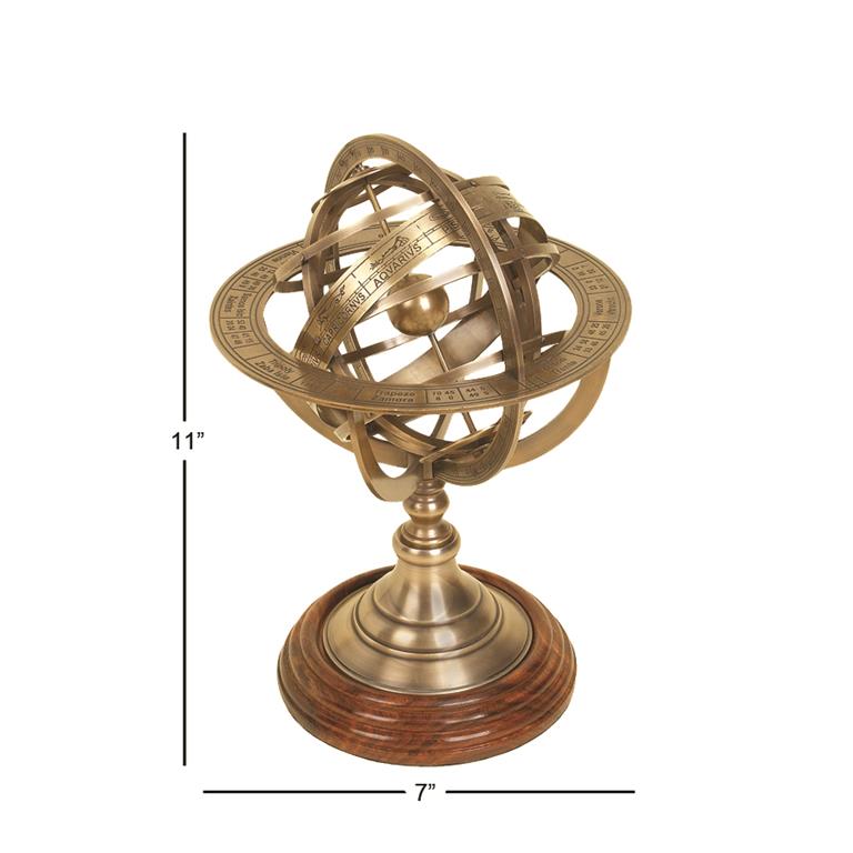 BRASS BRASS COMPASS ARMILLARY GLOBE