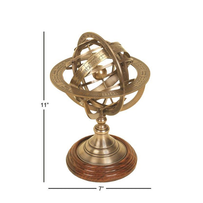 BRASS BRASS COMPASS ARMILLARY GLOBE
