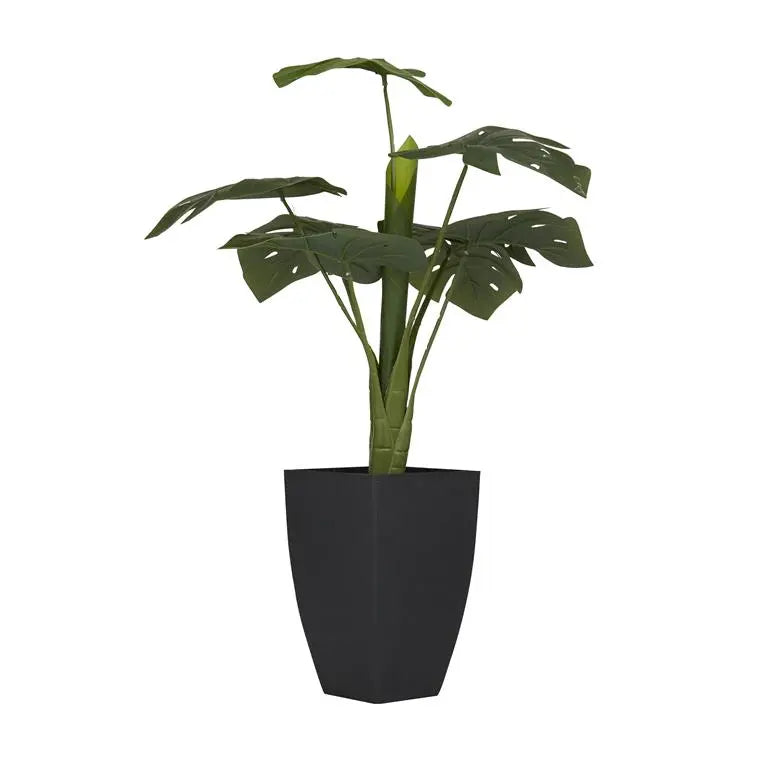 Green Plastic Contemporary Monstera Artificial Plant