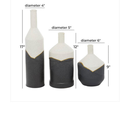 COSMOPOLITAN BLACK CERAMIC VASE