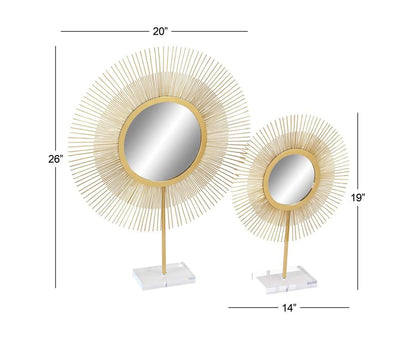 GOLD METAL GLAM GEOMETRIC SCULPTURE