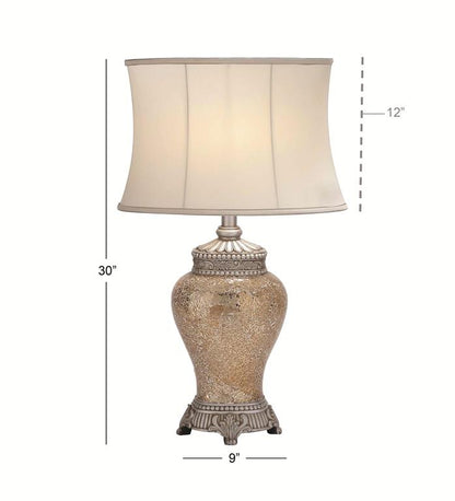 BRONZE GLASS TABLE LAMP
