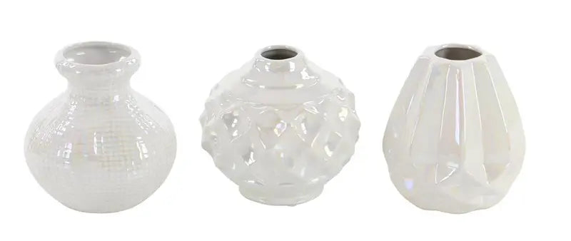 Cream Ceramic Glam Vase