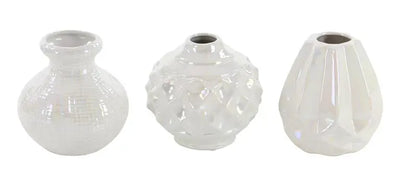 Cream Ceramic Glam Vase