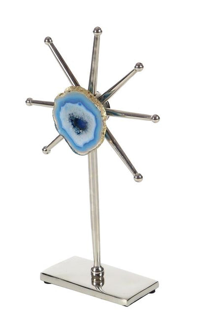 BLUE ALUMINUM GLAM SCULPTURE