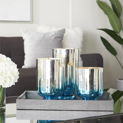 Silver Glass Glam Candle Holder