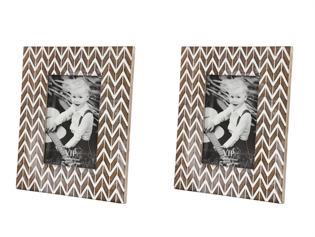 BROWN WOOD MODERN PHOTO FRAME,