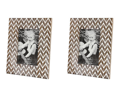 BROWN WOOD MODERN PHOTO FRAME,
