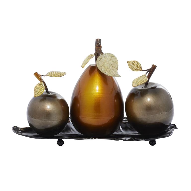 SILVER METAL TRADITIONAL DECORATIVE FRUIT SCULPTURE