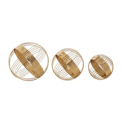 COSMOPOLITAN GOLD METAL GEOMETRIC SCULPTURE