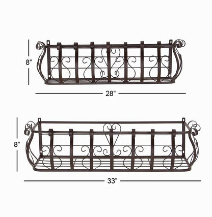 BROWN IRON FARMHOUSE PLANTSTAND