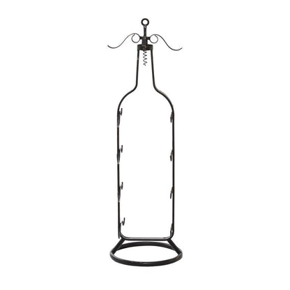 BLACK METAL INDUSTRIAL WINE HOLDER RACK