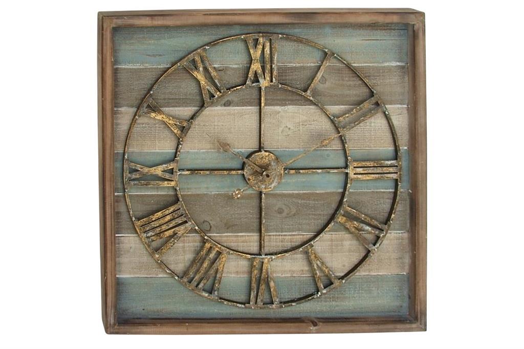 BROWN METAL WALL CLOCK