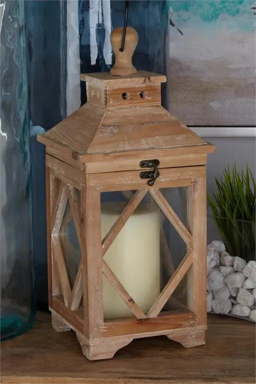 Brown Wood Coastal Lantern,