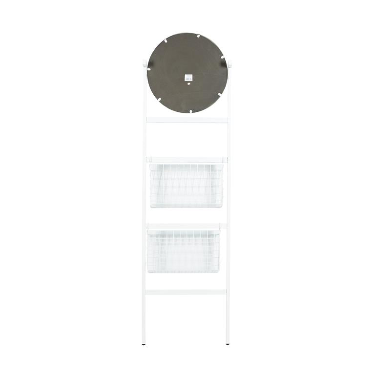 WHITE METAL CONTEMPORARY WALL SHELF