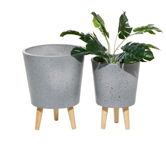 GREY MGO CONTEMPORARY PLANTER
