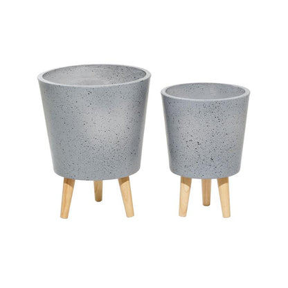 GREY MGO CONTEMPORARY PLANTER