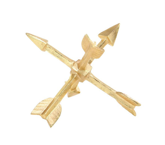 GOLD ALUMINUM GLAM GEOMETRIC SCULPTURE