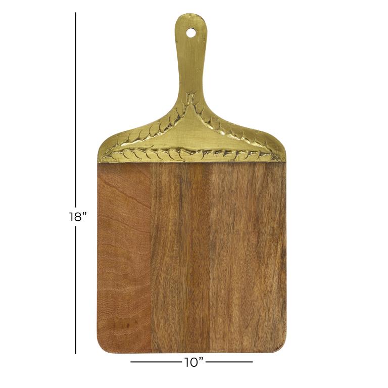 BROWN WOOD GLAM DECORATIVE CUTTING BOARD