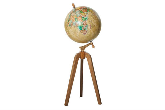 BROWN WOOD TRADITIONAL GLOBE