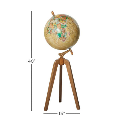 BROWN WOOD TRADITIONAL GLOBE