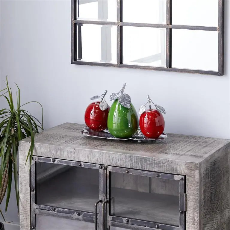 Multi Colored Metal Traditional Fruits Sculpture