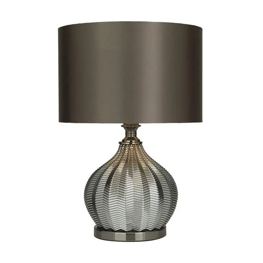 Black Polyester Transitional Table Lamp