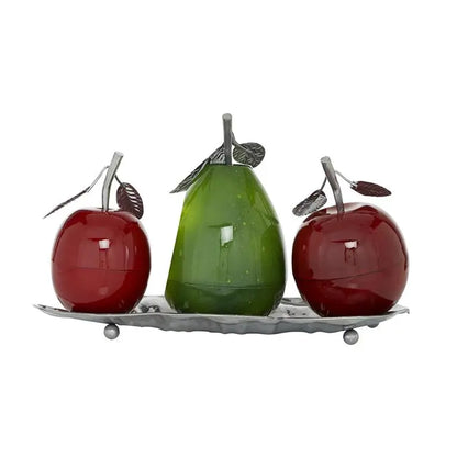 Multi Colored Metal Traditional Fruits Sculpture