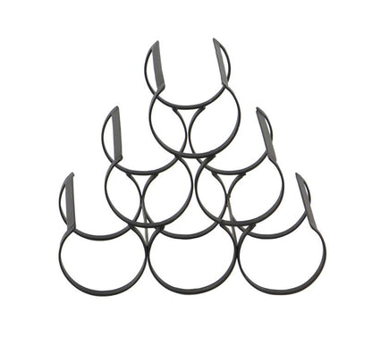 BLACK METAL 6 BOTTLE WINE RACK,