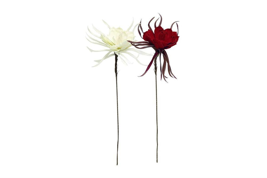 RED VINYL TRADITIONAL ARTIFICIAL FLOWER STEM