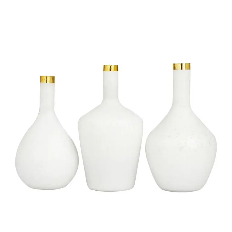 White Glass Glam Vase