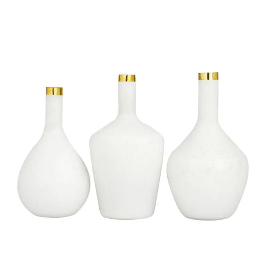 White Glass Glam Vase
