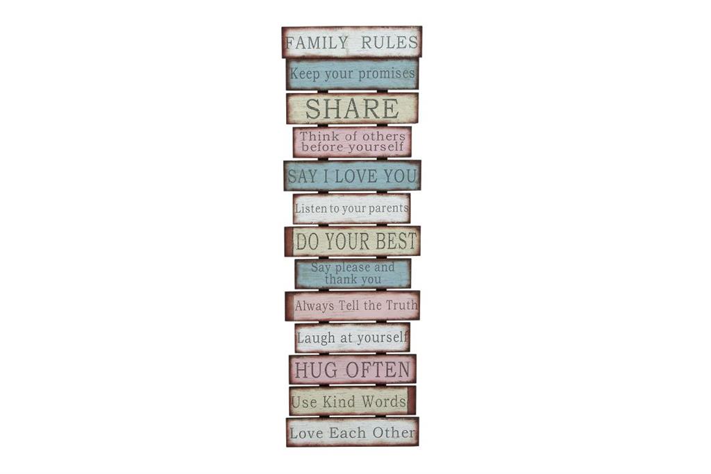 MULTI COLORED WOOD FARMHOUSE SIGN WALL DECOR