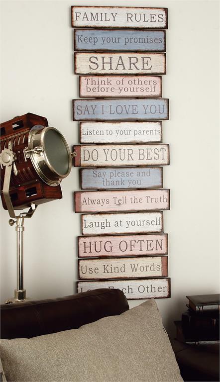 MULTI COLORED WOOD FARMHOUSE SIGN WALL DECOR