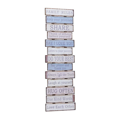 MULTI COLORED WOOD FARMHOUSE SIGN WALL DECOR