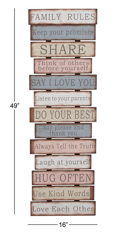 MULTI COLORED WOOD FARMHOUSE SIGN WALL DECOR