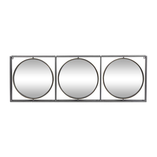 GRAY METAL MODERN WALL MIRROR