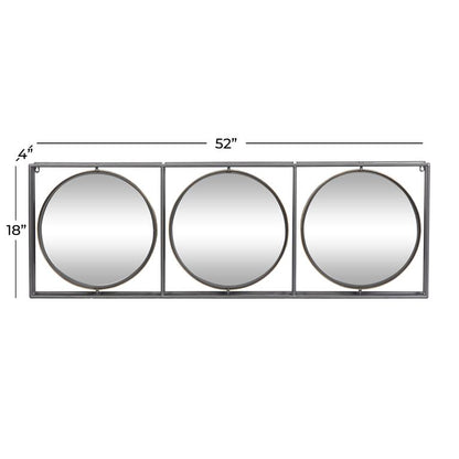 GRAY METAL MODERN WALL MIRROR