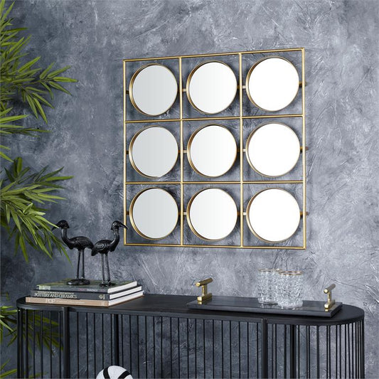 GOLD METAL MODERN WALL MIRROR