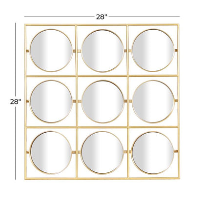 GOLD METAL MODERN WALL MIRROR