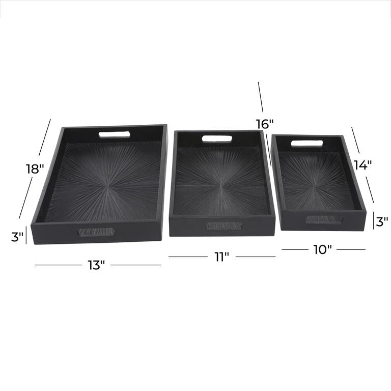 BLACK WOOD TRAY