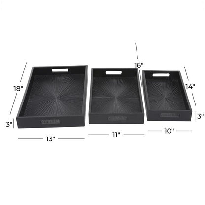 BLACK WOOD TRAY