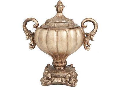 BRONZE POLYSTONE DECORATIVE JARS
