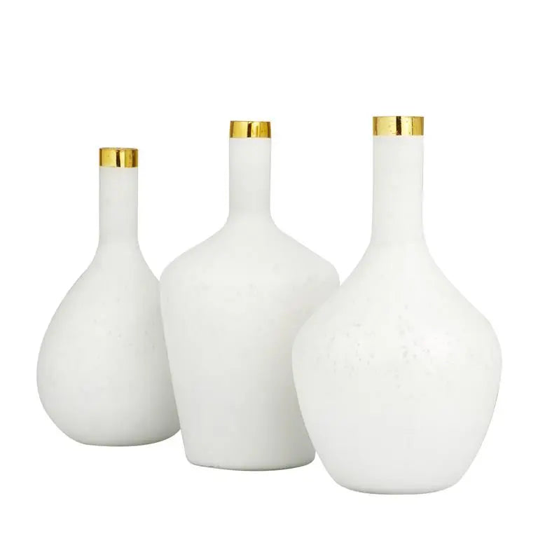 White Glass Glam Vase