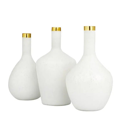 White Glass Glam Vase