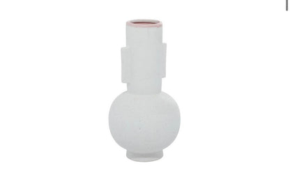 COSMOPOLITAN WHITE CERAMIC HANDMADE VASE