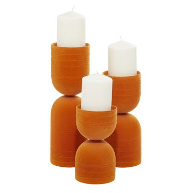 METAL ORANGE CANDLE HOLDER