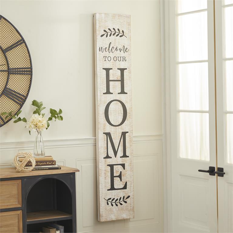 BEIGE WOOD SIGN HOME WALL DECOR