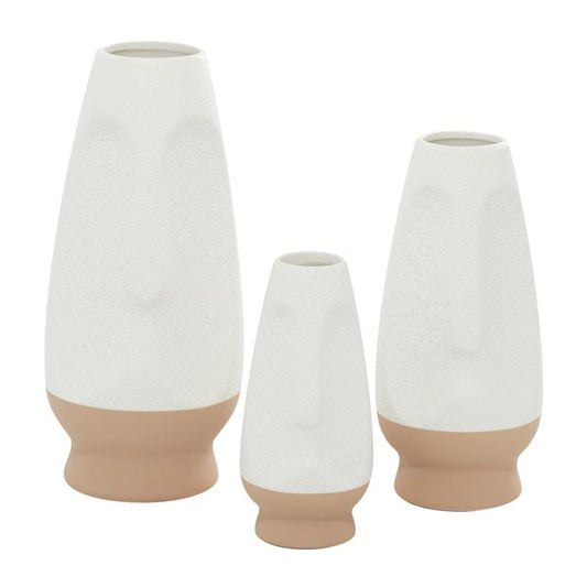 WHITE CERAMIC CONTEMPORARY VASE,